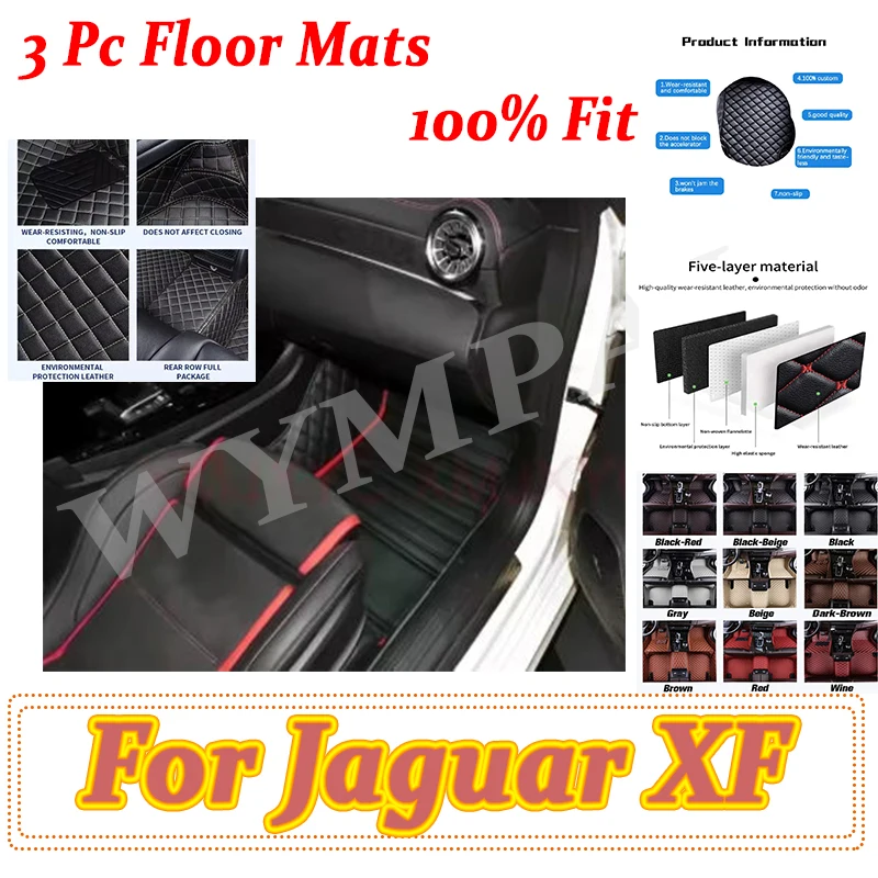 Luxury Custom Car floor mats for Jaguar XF Sedan 2016 2017 2018 auto foot Pads automobile carpet cover Accessories Full SET
Luxury Custom Car floor mats for Jaguar XF Sedan 2016 2017 2018 auto foot Pads automobile carpet cover Accessories Full SET