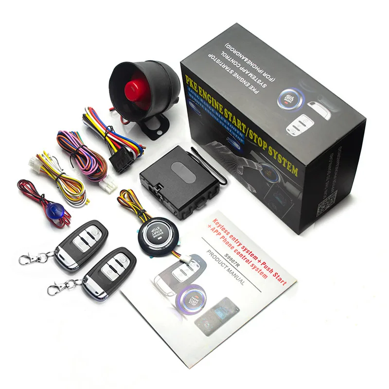 Smart Engine Start Stop Keyless Entry Car Alarm System With AppOne-click start modification
Smart Engine Start Stop Keyless Entry Car Alarm System With AppOne-click start modification