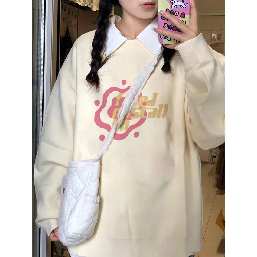 Hoodless Sweatshirts Woman Art Spliced Brown Yellow Pocket-Designed Gentle Girl Cerulean Green Lace Young Ruffled Grey Fiber
Hoodless Sweatshirts Woman Art Spliced Brown Yellow Pocket-Designed Gentle Girl Cerulean Green Lace Young Ruffled Grey Fiber