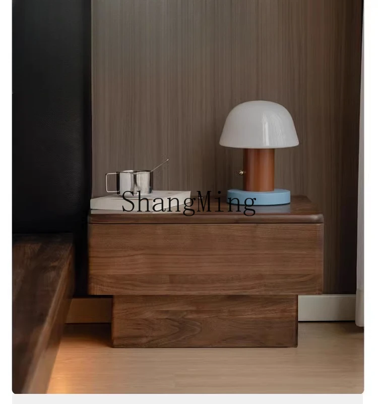 TMJ solid wood bedside table bedroom simple modern floor-to-ceiling bedside table black walnut with lamp locker
TMJ solid wood bedside table bedroom simple modern floor-to-ceiling bedside table black walnut with lamp locker