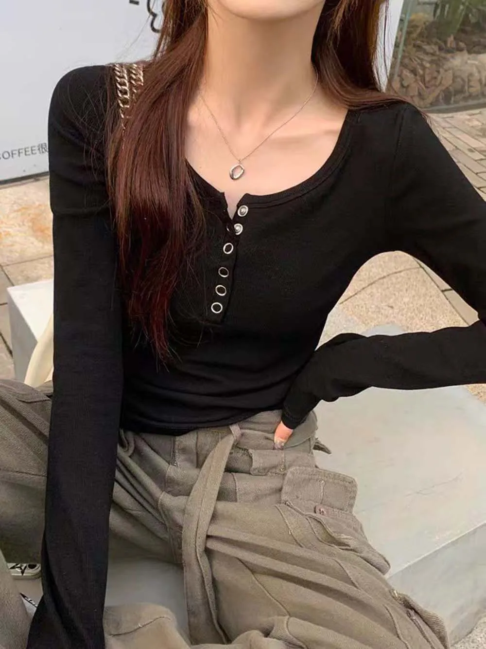 Cotton Base Layer Women's Autumn New Style Slim Long Sleeve T-Shirt Versatile Top
Cotton Base Layer Women's Autumn New Style Slim Long Sleeve T-Shirt Versatile Top