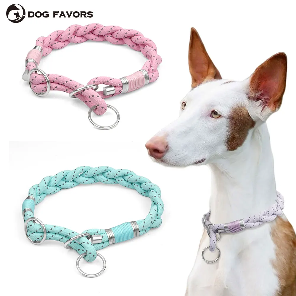 Braid Twisted Design Collar For Dog Strong Solid With Reflective Effect Pet Collars Sky Blue And Pink Colors New Training Collar
Braid Twisted Design Collar For Dog Strong Solid With Reflective Effect Pet Collars Sky Blue And Pink Colors New Training Collar