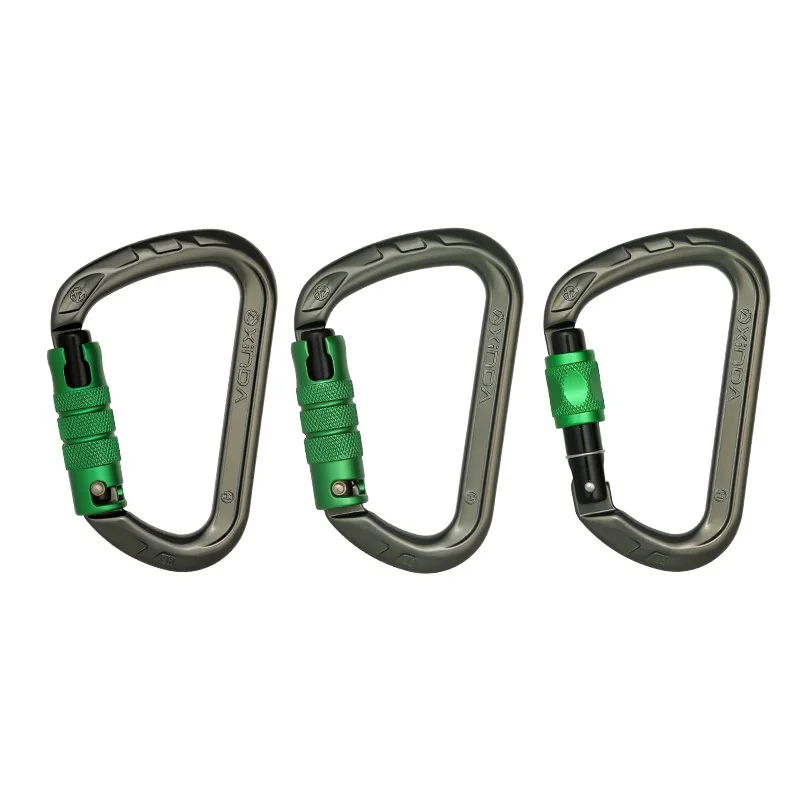 Outdoor D-Shape Rock Climbing Carabiner, Aluminum Mountaineering Screw Auto Safety Buckle, Climbing Carabiner for Rescue
Outdoor D-Shape Rock Climbing Carabiner, Aluminum Mountaineering Screw Auto Safety Buckle, Climbing Carabiner for Rescue