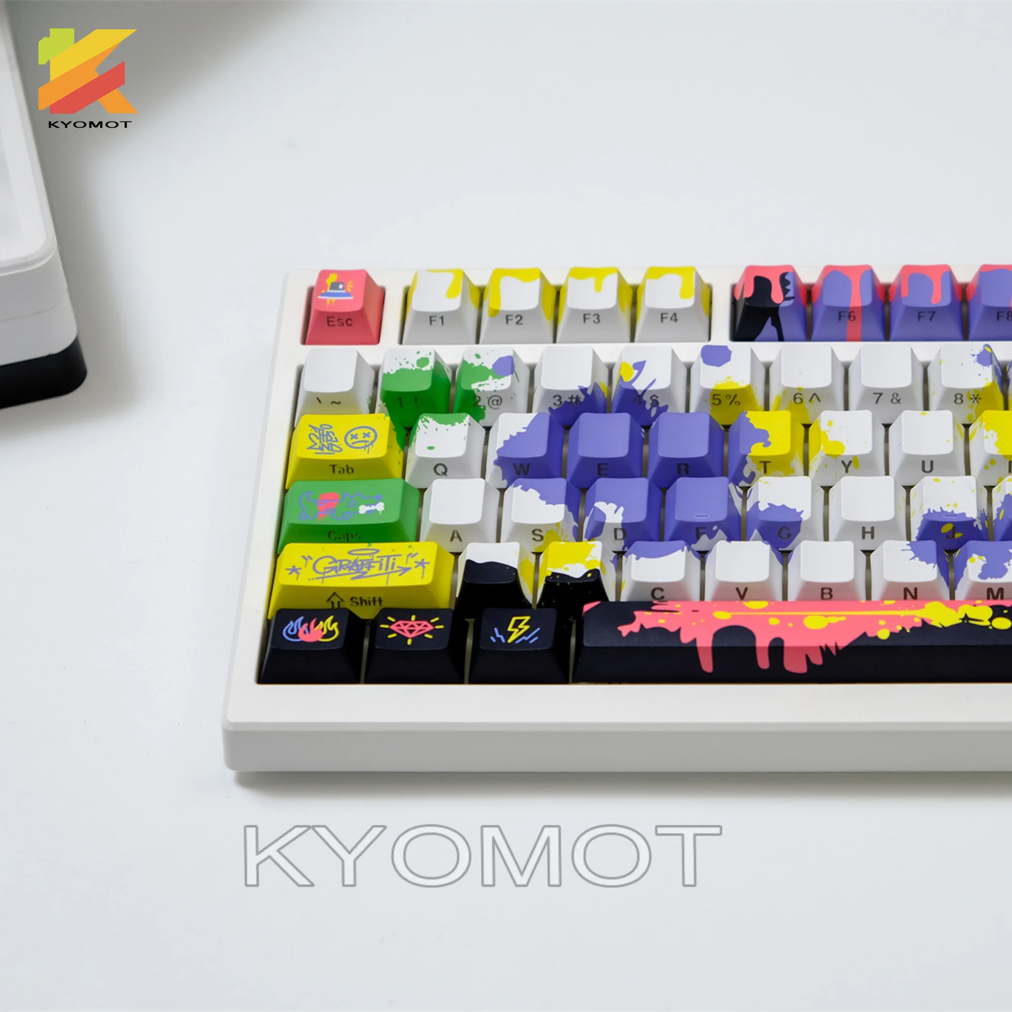 135 Keys Anime Graffiti Double Shot Keycaps Side Print Shine Through PBT Cherry Profile Game Keycap for Mechanical Keyboard Caps
135 Keys Anime Graffiti Double Shot Keycaps Side Print Shine Through PBT Cherry Profile Game Keycap for Mechanical Keyboard Caps