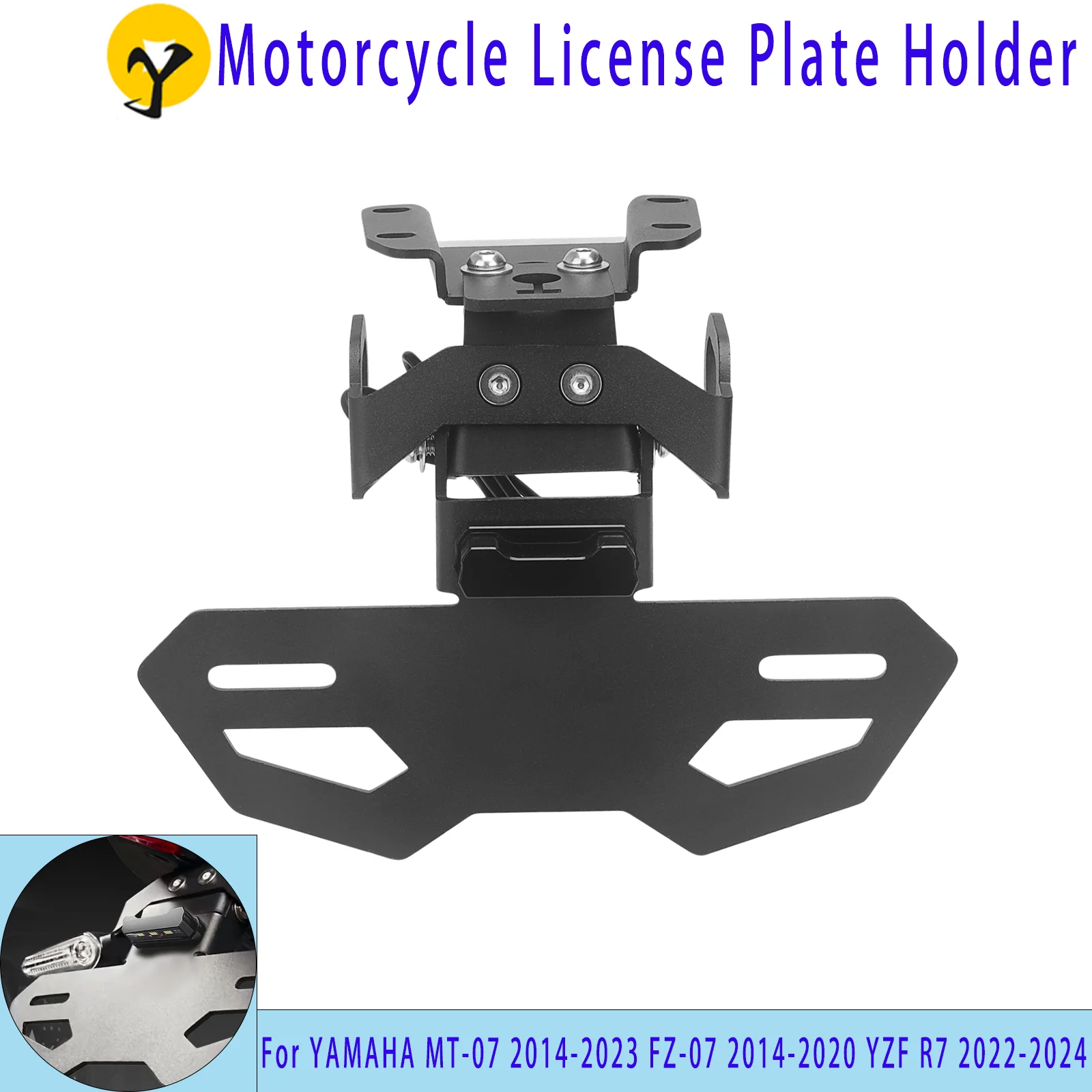 Suitable for YAMAHA YZF R7, MT07, FZ-07 2023-2024 Models: Rear Fairing, Mudguard Remover, License Plate Holder
Suitable for YAMAHA YZF R7, MT07, FZ-07 2023-2024 Models: Rear Fairing, Mudguard Remover, License Plate Holder
