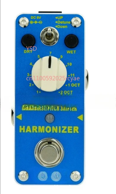 Мини-одиночная педаль эффектов для электрогитары с настоящим байпасом — с гармонитором и эффектами переключения звука
Мини-одиночная педаль эффектов для электрогитары с настоящим байпасом — с гармонитором и эффектами переключения звука