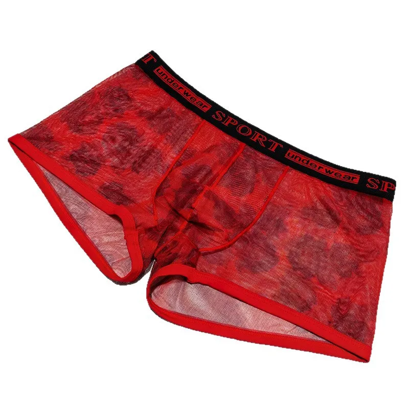 Men's Rose Printed Sheer Mesh Boxer Briefs Transparent Floral Underwear Summer Breathable Boxer Shorts Floral Sheer Underpants
Men's Rose Printed Sheer Mesh Boxer Briefs Transparent Floral Underwear Summer Breathable Boxer Shorts Floral Sheer Underpants