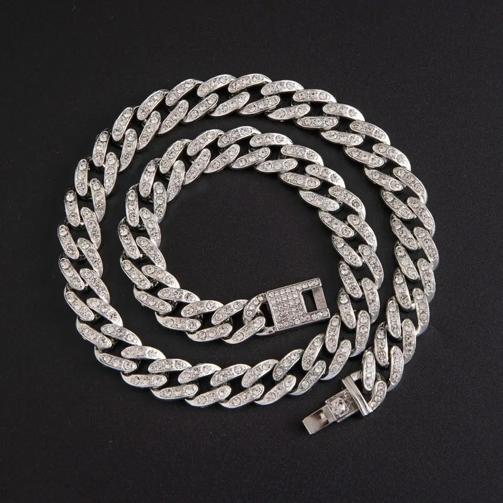 Personality Men Necklace Collarbone Chain Silver Cuban Chain Necklace Diamond Jewelry Accessories Rhinestone Necklace Girls
Personality Men Necklace Collarbone Chain Silver Cuban Chain Necklace Diamond Jewelry Accessories Rhinestone Necklace Girls