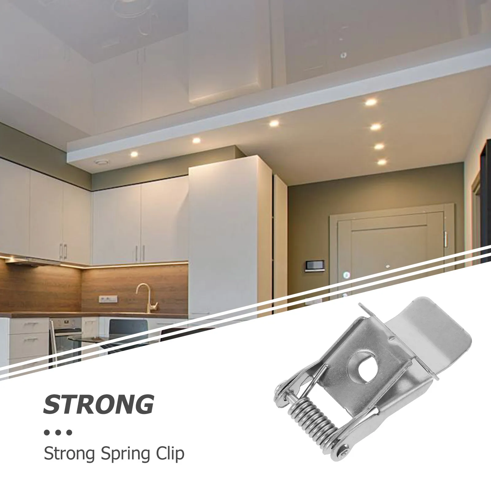 10pcs Spring for Downlight Spotlight Panel Lamp Panel Lamp Clamp Clamp Recessed Lighting Accessories 2 Hole Design Metal 
10pcs Spring for Downlight Spotlight Panel Lamp Panel Lamp Clamp Clamp Recessed Lighting Accessories 2 Hole Design Metal