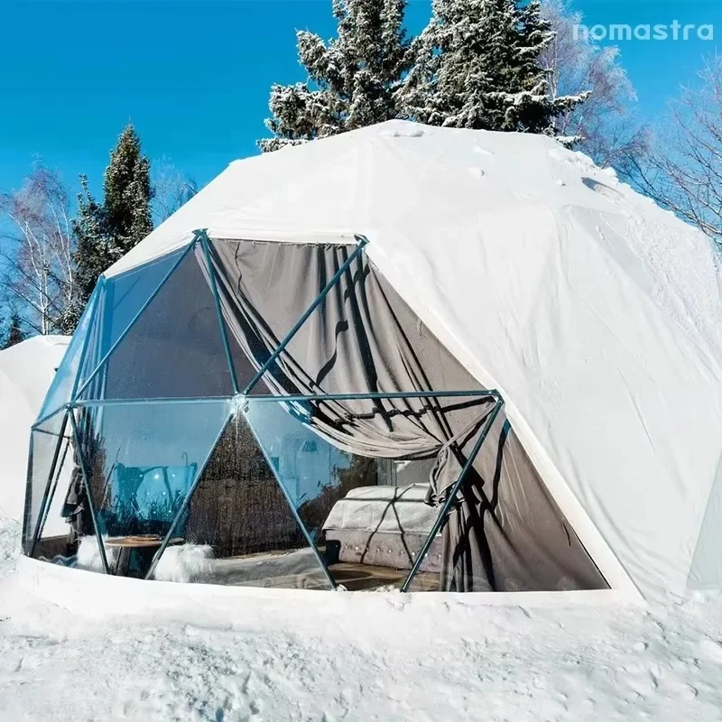 10m Geodesic Dome House Tent for Snow Resort Insulated Stay
10m Geodesic Dome House Tent for Snow Resort Insulated Stay