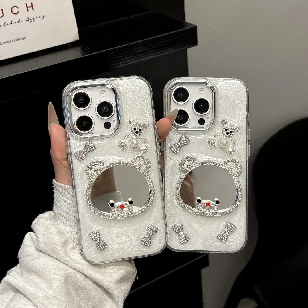 Luxury Diamond Pearl Bear Mirror Phone Case For iPhone 17 Air 16 15 14 13 12 11 Pro Max 16Plus Fashionable Advanced Ladies' Case
Luxury Diamond Pearl Bear Mirror Phone Case For iPhone 17 Air 16 15 14 13 12 11 Pro Max 16Plus Fashionable Advanced Ladies' Case