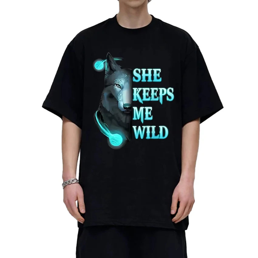 Мода She Keeps Me Strong He Keeps Me Safe Пара Одинаковые футболки с короткими рукавами Мужчины Женщины Негабаритный топ Унисекс Хлопковая футболка
Мода She Keeps Me Strong He Keeps Me Safe Пара Одинаковые футболки с короткими рукавами Мужчины Женщины Негабаритный топ Унисекс Хлопковая футболка
