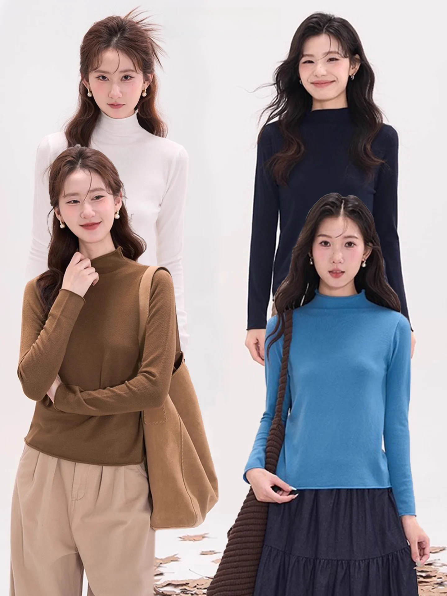 Korean Sle High Collar Long Sve Knitted Base irt Women's Top Sweet Lemon Juice Design Casual Stripe Pattern
Korean Sle High Collar Long Sve Knitted Base irt Women's Top Sweet Lemon Juice Design Casual Stripe Pattern