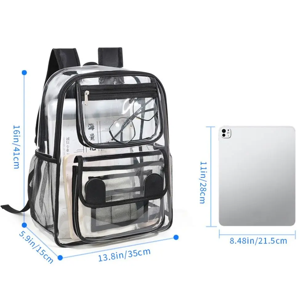 Fashion Large Capacity Transparent Backpack Zipper Waterproof PVC Backpack Visible Portable Students School Bag Fitness
Fashion Large Capacity Transparent Backpack Zipper Waterproof PVC Backpack Visible Portable Students School Bag Fitness