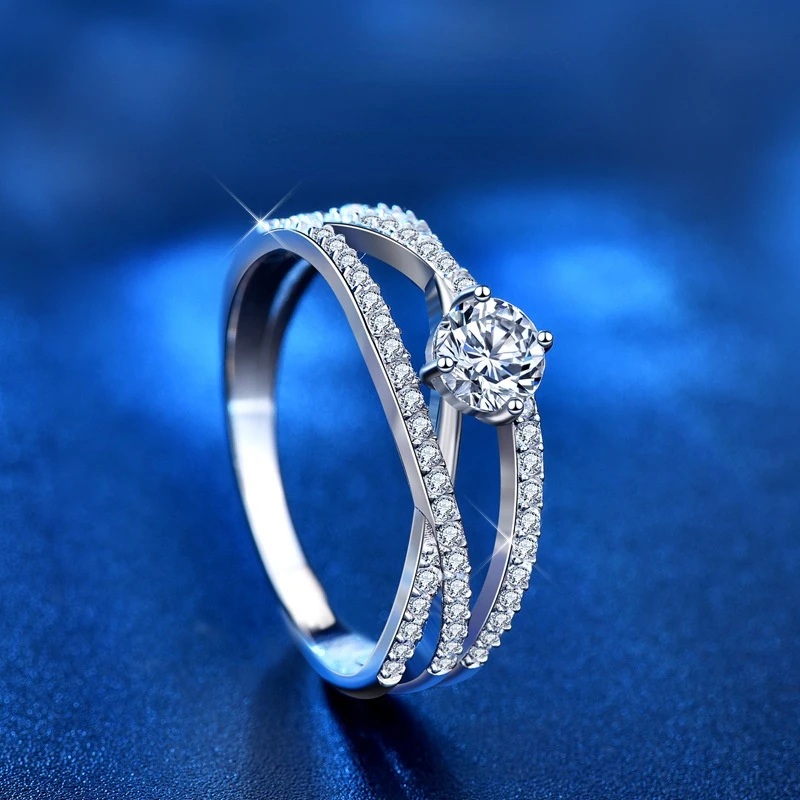 Sparkling Real 0.5 Carat Moissanite Bridal Rings Set Top Quality 100% 925 Sterling Silver Wedding Party Fine Jewelry Gifts
Sparkling Real 0.5 Carat Moissanite Bridal Rings Set Top Quality 100% 925 Sterling Silver Wedding Party Fine Jewelry Gifts