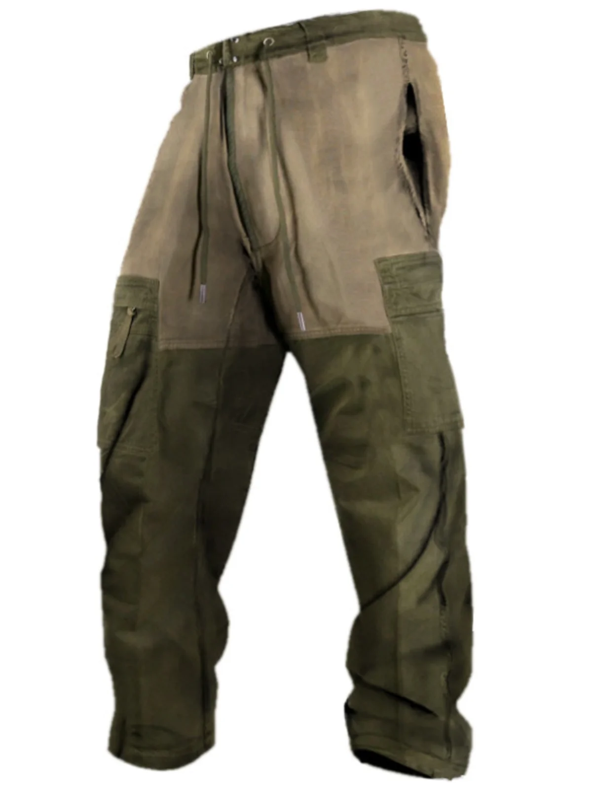 Vintage Patchwork Laceup Cargo Pants Men's Retro Spliced Belted Workwear Trousers Straight Leg Long Pants Military Green
Vintage Patchwork Laceup Cargo Pants Men's Retro Spliced Belted Workwear Trousers Straight Leg Long Pants Military Green