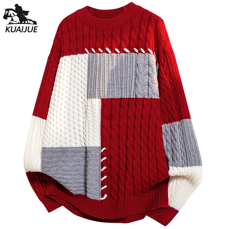 Мужской свободный вязаный свитер, осенне-зимняя новинка, повседневный свободный свитер с лоскутным узором, молодежный вязаный свитер 50403
Мужской свободный вязаный свитер, осенне-зимняя новинка, повседневный свободный свитер с лоскутным узором, молодежный вязаный свитер 50403