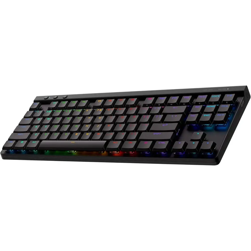 Slim Profile Wireless Gaming Keyboard with RGB Lighting, Tactile Brown Switches, and PBT Keycaps
Slim Profile Wireless Gaming Keyboard with RGB Lighting, Tactile Brown Switches, and PBT Keycaps