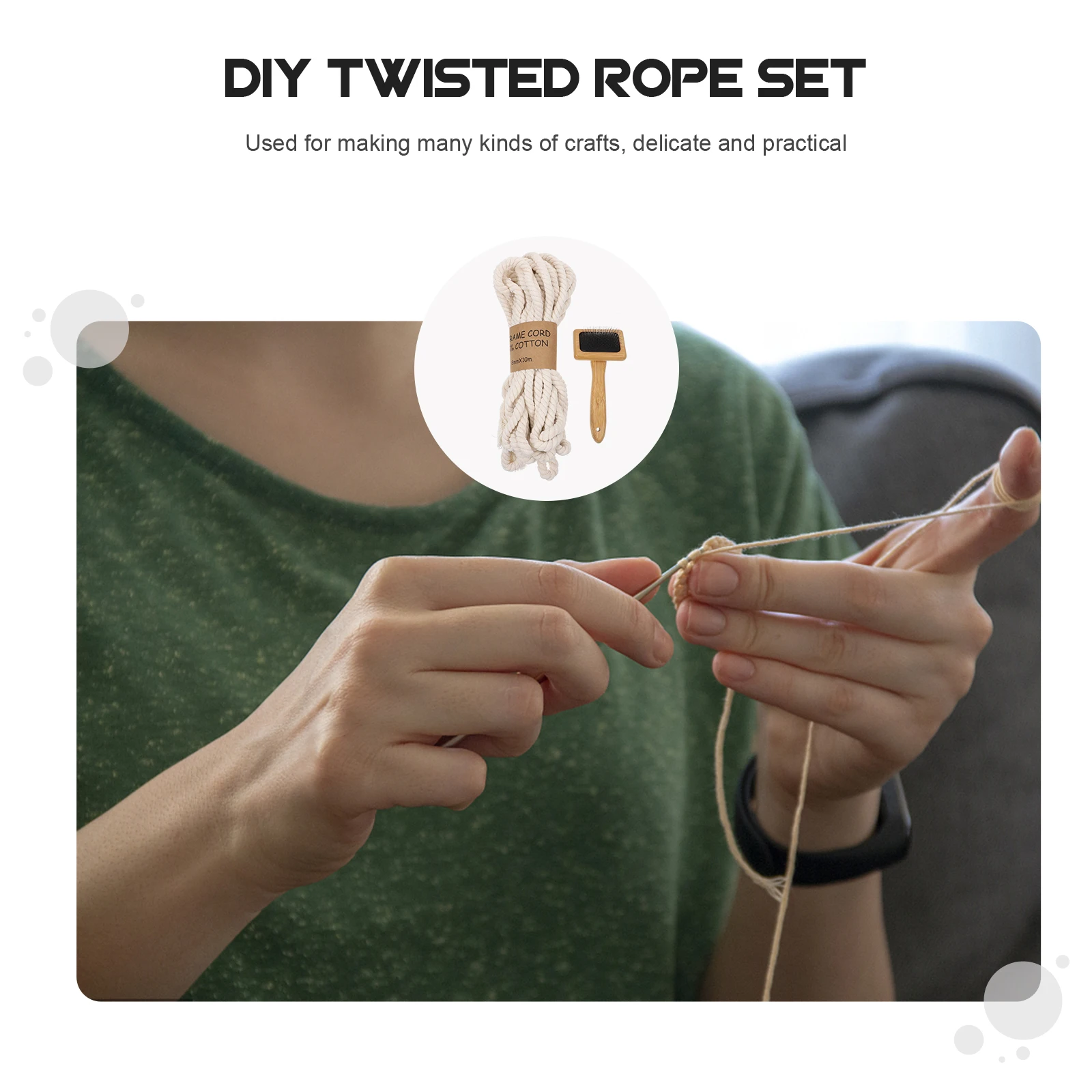 Tapestry Tool Set Macrame Cord DIY Woven Wall Hanging Crafts Long Rope Home Decor Bohemian Style Kit Manual
Tapestry Tool Set Macrame Cord DIY Woven Wall Hanging Crafts Long Rope Home Decor Bohemian Style Kit Manual