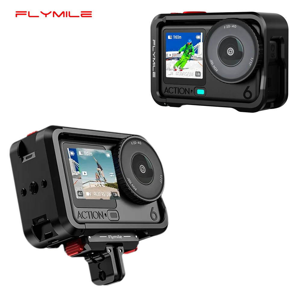 Защитный металлический корпус Flymile Action 6 для DJI Osmo Action 6 с креплением Cold Shoe и крышкой для объектива, расширительная рамка для аксессуаров
Защитный металлический корпус Flymile Action 6 для DJI Osmo Action 6 с креплением Cold Shoe и крышкой для объектива, расширительная рамка для аксессуаров