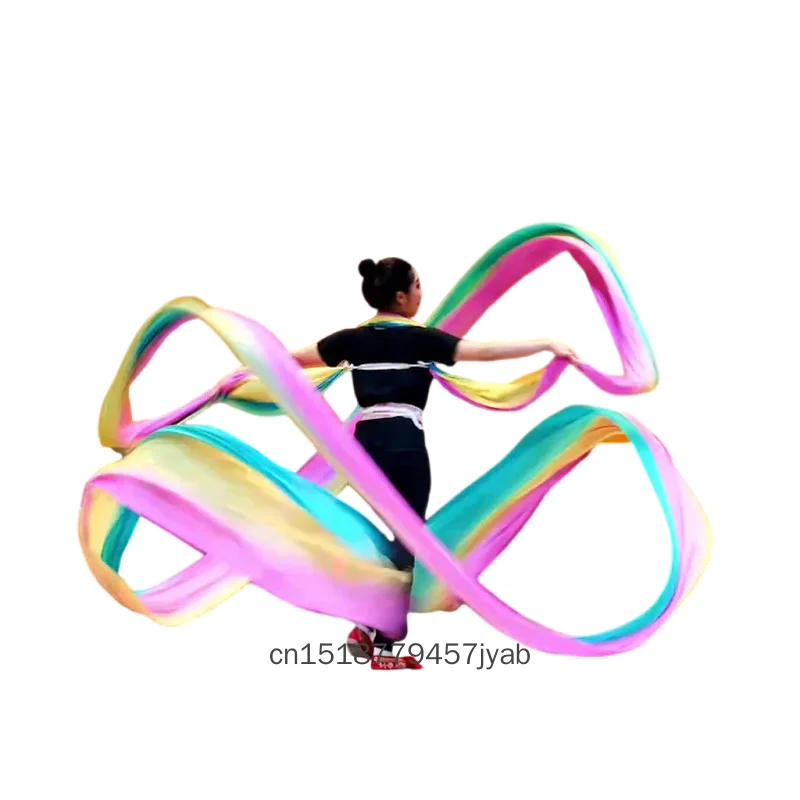 12m Rainbow Silk Streamer Ribbon Bellydance Chinese Dance National Dancer Practice Props Feitian Dunhuang Dance Stage Props Veil
12m Rainbow Silk Streamer Ribbon Bellydance Chinese Dance National Dancer Practice Props Feitian Dunhuang Dance Stage Props Veil