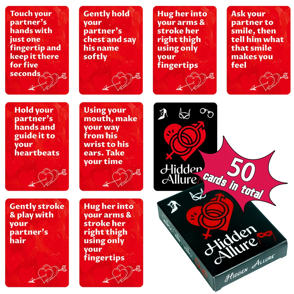 50-Card Couples Drinking Intimacy Game Set, 8.9x6.4cm Challenge Cards, Perfect for Date Nights, Bedroom Fun, and Adult Parties
50-Card Couples Drinking Intimacy Game Set, 8.9x6.4cm Challenge Cards, Perfect for Date Nights, Bedroom Fun, and Adult Parties