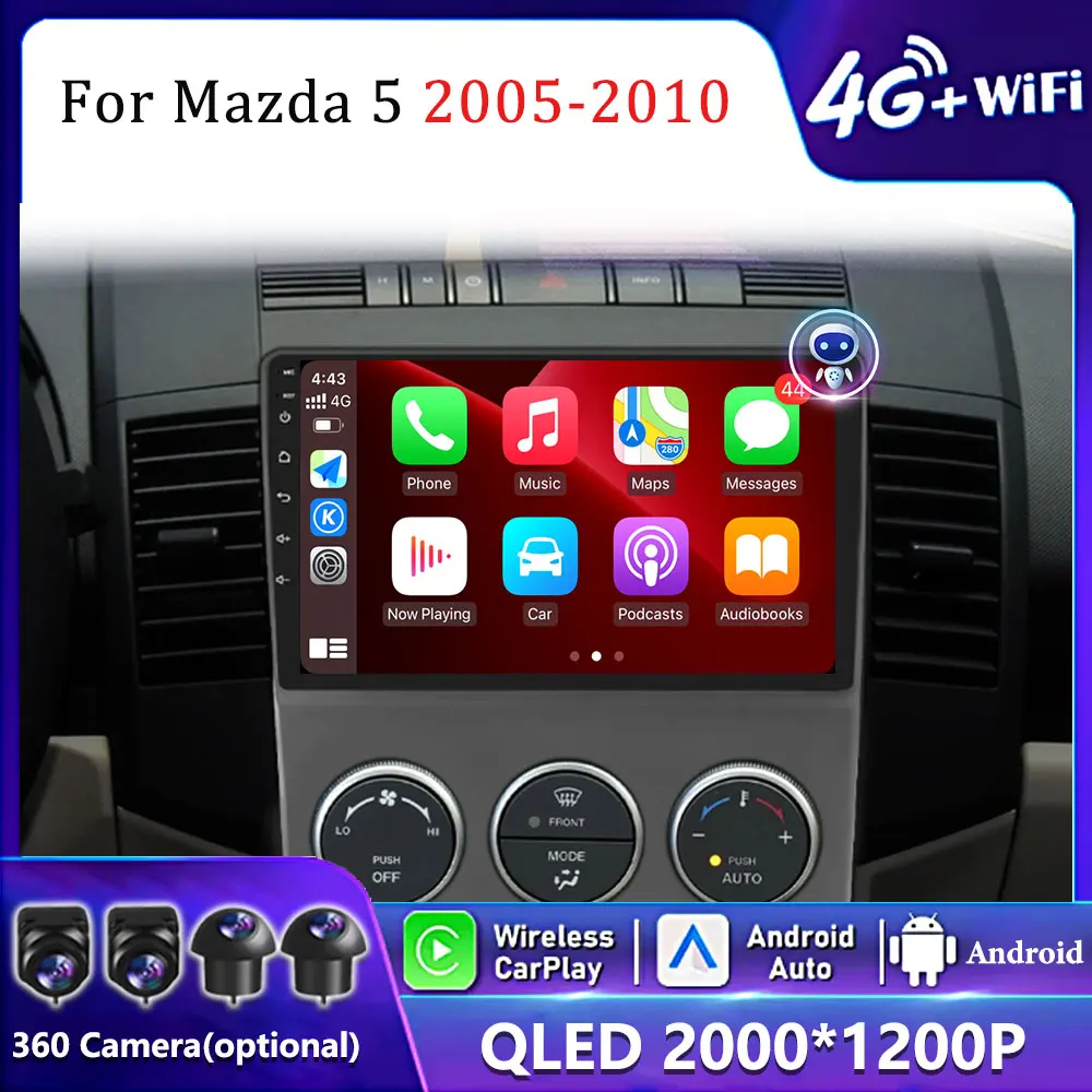 4G Carplay Android Auto Car radio Stereo For Mazda 5 2005-2010 multimedia Video player Autoradio GPS navi Audio 2din QLED Screen
4G Carplay Android Auto Car radio Stereo For Mazda 5 2005-2010 multimedia Video player Autoradio GPS navi Audio 2din QLED Screen