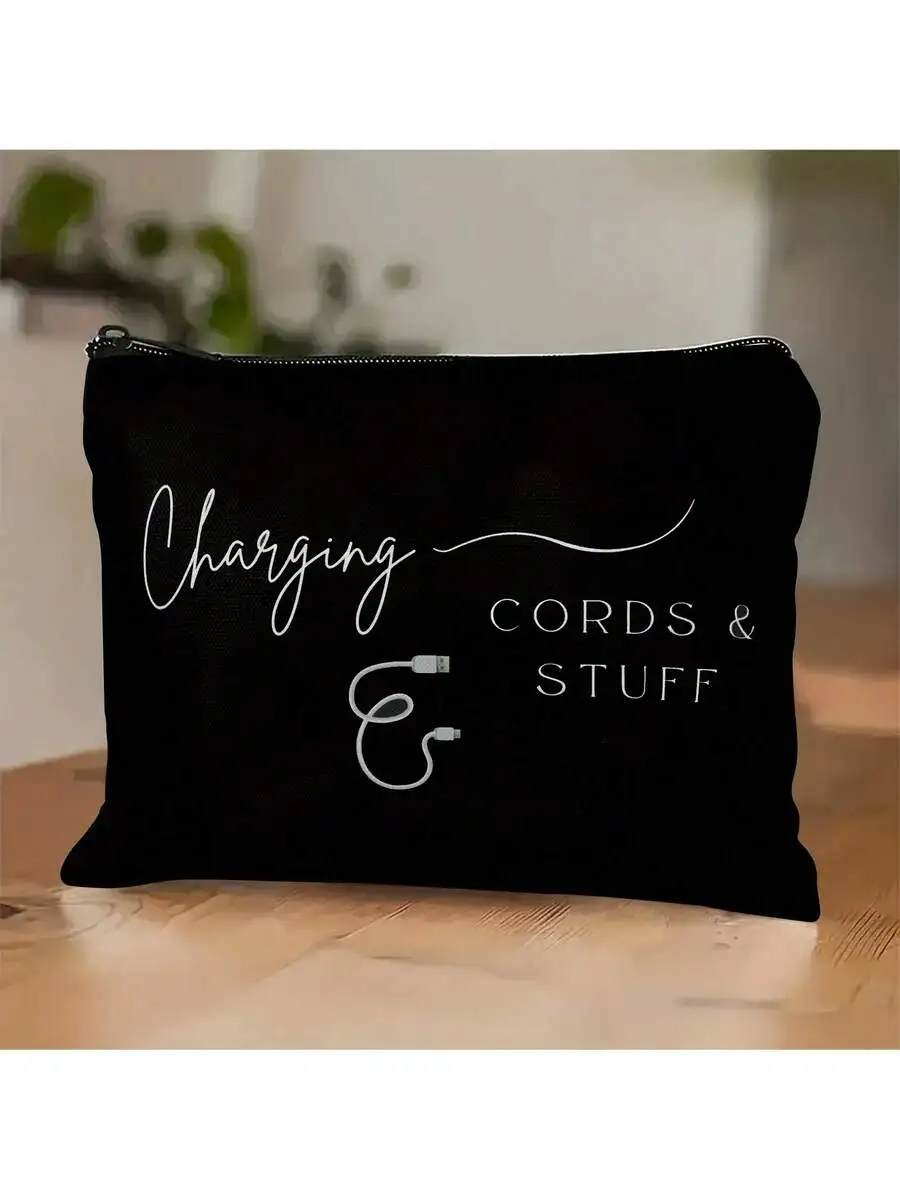 Black Charging Cords & Stuff Organizer Pouch - Compact Cable Case For Tech Lovers
Black Charging Cords & Stuff Organizer Pouch - Compact Cable Case For Tech Lovers