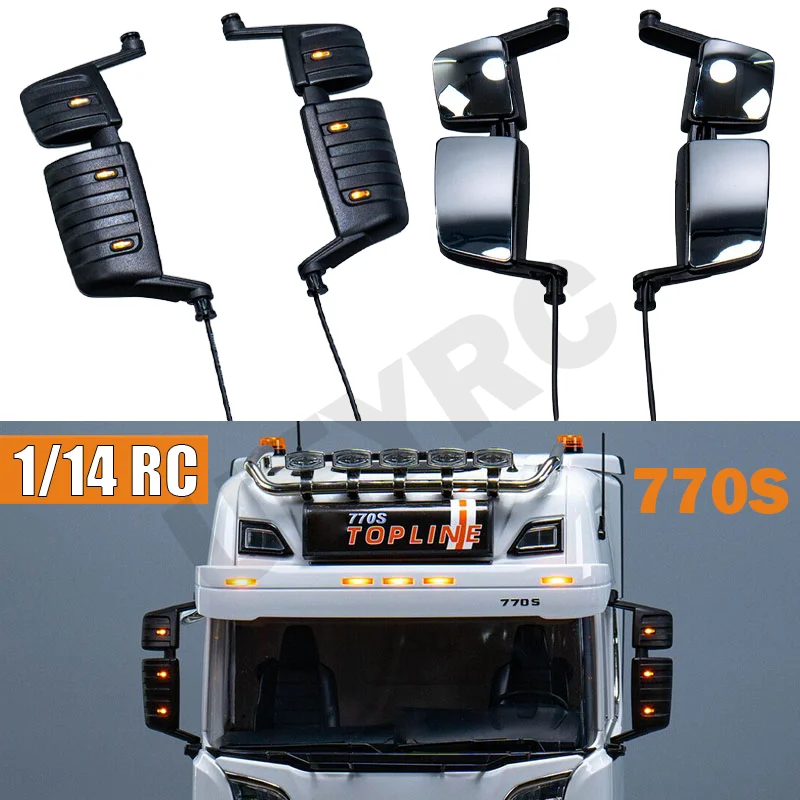1 Pair LED Rearview Mirror for 1/14 Tamiya RC Truck SCANIA 770S 56368 Model Car DIY Parts
1 Pair LED Rearview Mirror for 1/14 Tamiya RC Truck SCANIA 770S 56368 Model Car DIY Parts