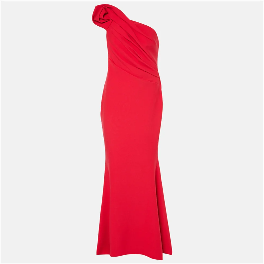 Customized One Shoulder Neckline Sleeveless Mermaid Evening Dress Elegant Back Zipper Floor Length Sweep Train Gown For Women
Customized One Shoulder Neckline Sleeveless Mermaid Evening Dress Elegant Back Zipper Floor Length Sweep Train Gown For Women