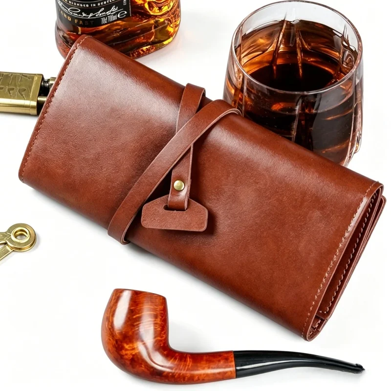 Multifunctional Portable Tobacco Pipe Bag PU Leather Foldable Tobacco Pouch Storage Bag for Pipe Smoking Accessories
Multifunctional Portable Tobacco Pipe Bag PU Leather Foldable Tobacco Pouch Storage Bag for Pipe Smoking Accessories
