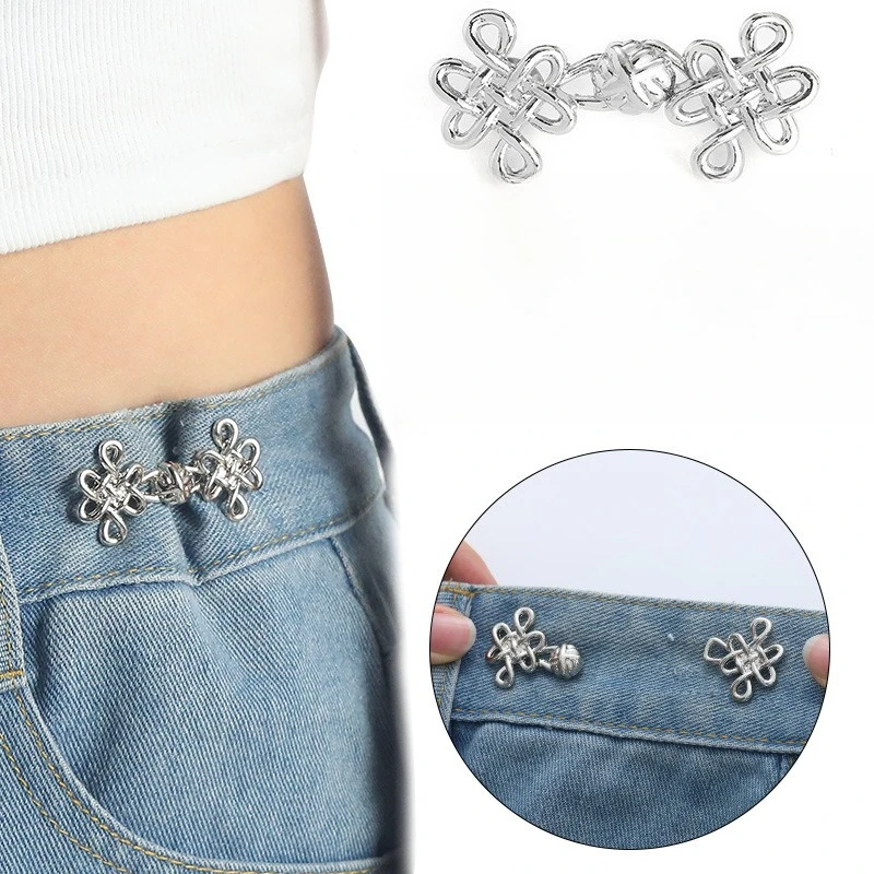 Красивый китайский узел, регулируемая пряжка на талию для джинсов, не требующий шитья, металлический регулятор пуговиц для брюк и юбок
Красивый китайский узел, регулируемая пряжка на талию для джинсов, не требующий шитья, металлический регулятор пуговиц для брюк и юбок