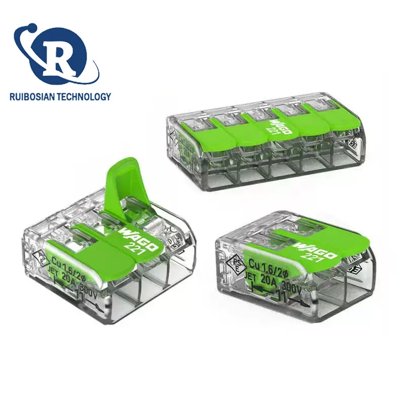 100pcs WAGO green and environmentally friendly wiring terminals 221-422 221-423 221-425 quick disconnect and connect connectors
100pcs WAGO green and environmentally friendly wiring terminals 221-422 221-423 221-425 quick disconnect and connect connectors