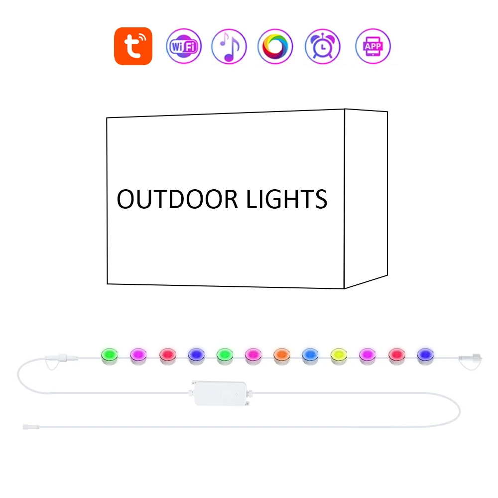 Smart WIFI RGBIC Eaves Lights Permanent Outdoor Lights Outdoor Waterproof Lighting Strings Work with Alexa, Google Assistant 
Smart WIFI RGBIC Eaves Lights Permanent Outdoor Lights Outdoor Waterproof Lighting Strings Work with Alexa, Google Assistant