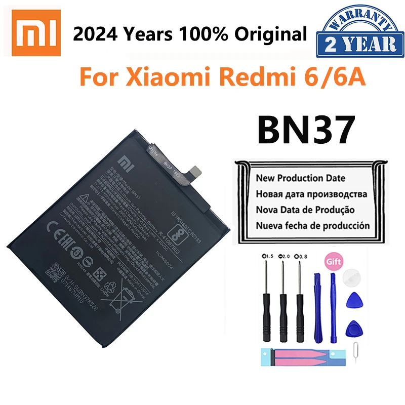 Xiao Mi Original Battery BN37 3000 mAh for Xiaomi Redmi 6 Redmi6 Redmi 6A High Quality Phone Replacement Batteries
Xiao Mi Original Battery BN37 3000 mAh for Xiaomi Redmi 6 Redmi6 Redmi 6A High Quality Phone Replacement Batteries