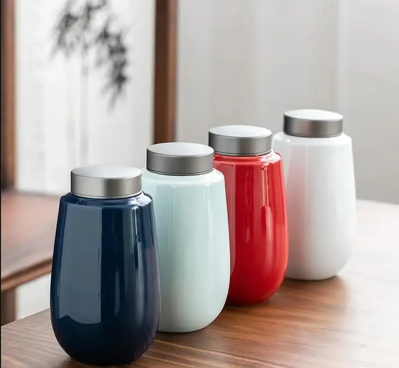 Sealed Jar Ceramic Jar Tea Box Storage Tank Sugar Bowl Finishing Tank Home Food Container Decorative Jars Tea Tins
Sealed Jar Ceramic Jar Tea Box Storage Tank Sugar Bowl Finishing Tank Home Food Container Decorative Jars Tea Tins