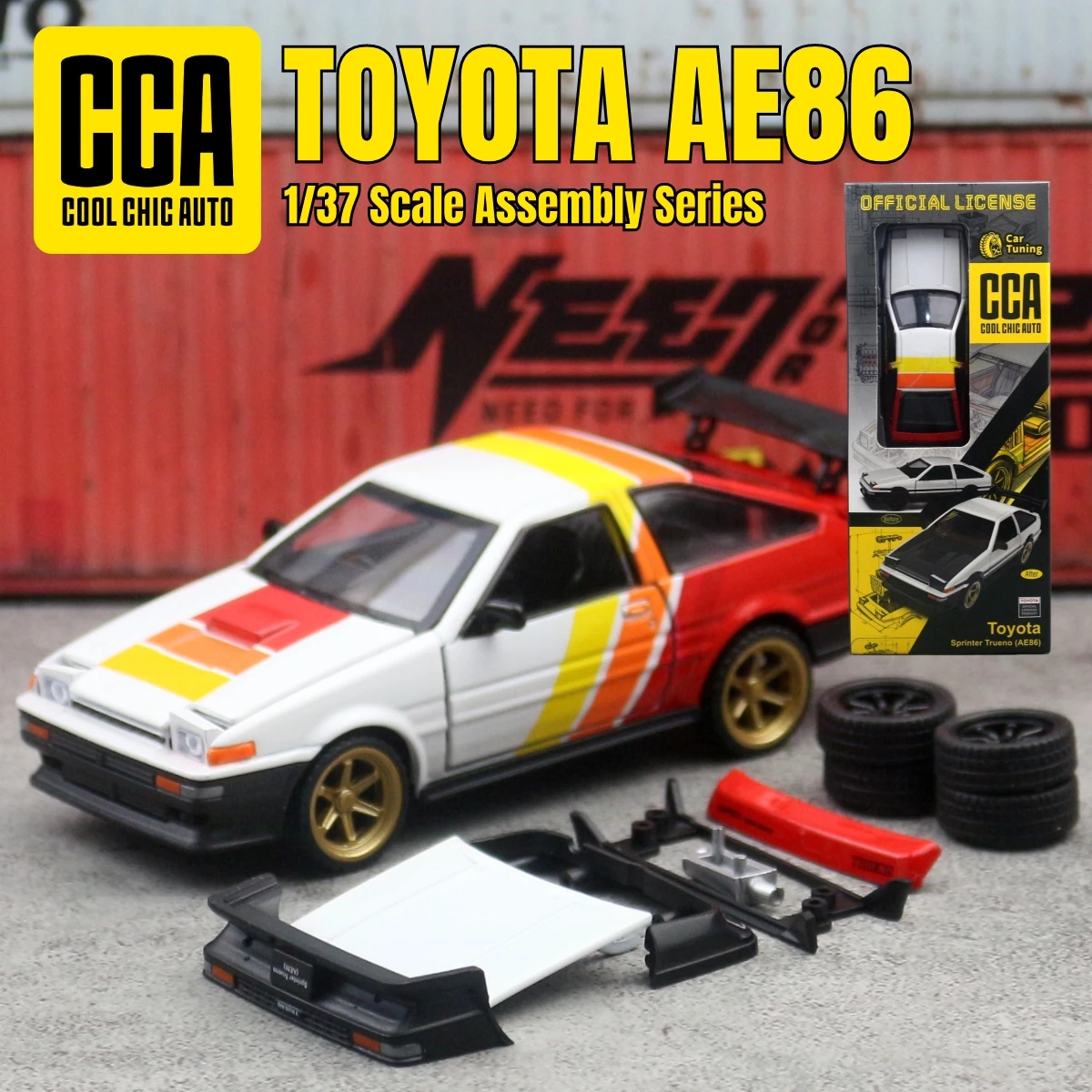 1/37 TOYOTA AE86 Sprinter Trueno Racing Toy Car CCA Assembly Model Kit Diecast Miniature Free Wheels Collection Gift For Boys
1/37 TOYOTA AE86 Sprinter Trueno Racing Toy Car CCA Assembly Model Kit Diecast Miniature Free Wheels Collection Gift For Boys
