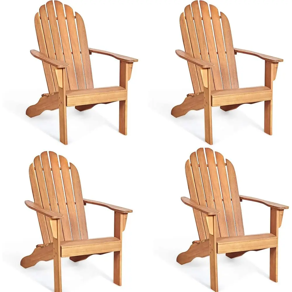 Set of 4 Acacia Wood Outdoor Lounge Chairs, 350 lbs Capacity, Ideal for Patio, Garden, Poolside, and Balcony.
Set of 4 Acacia Wood Outdoor Lounge Chairs, 350 lbs Capacity, Ideal for Patio, Garden, Poolside, and Balcony.