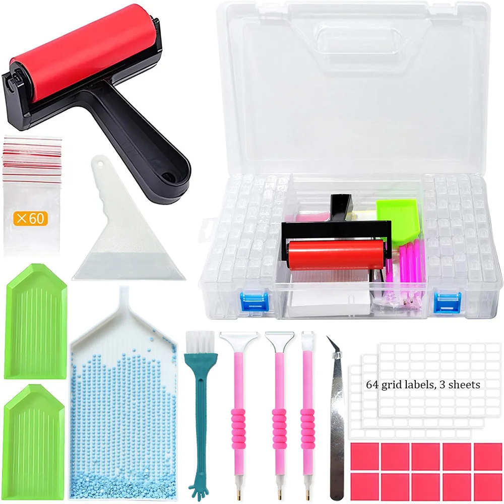 Diamond Painting Accessories Storage Box with Tools Mosaic Rhinestones Accessory Kit - Includes Plastic Mud Pen Tray for Craft
Diamond Painting Accessories Storage Box with Tools Mosaic Rhinestones Accessory Kit - Includes Plastic Mud Pen Tray for Craft