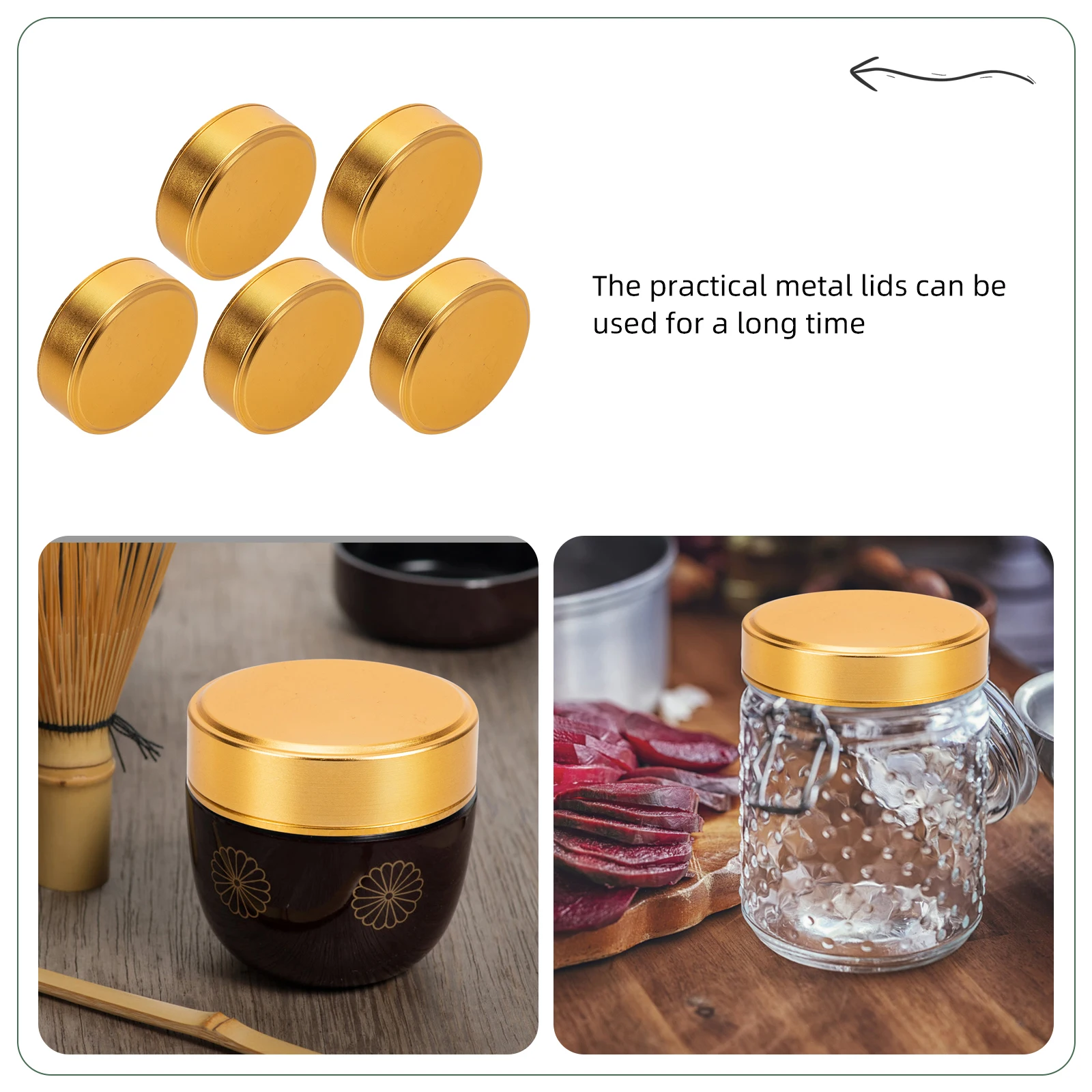 5pcs Tea Jar Lid Multi-Function Tea Pot Cover Sealing Pot Cover Kitchen Accessory Storage Container Replacement
5pcs Tea Jar Lid Multi-Function Tea Pot Cover Sealing Pot Cover Kitchen Accessory Storage Container Replacement