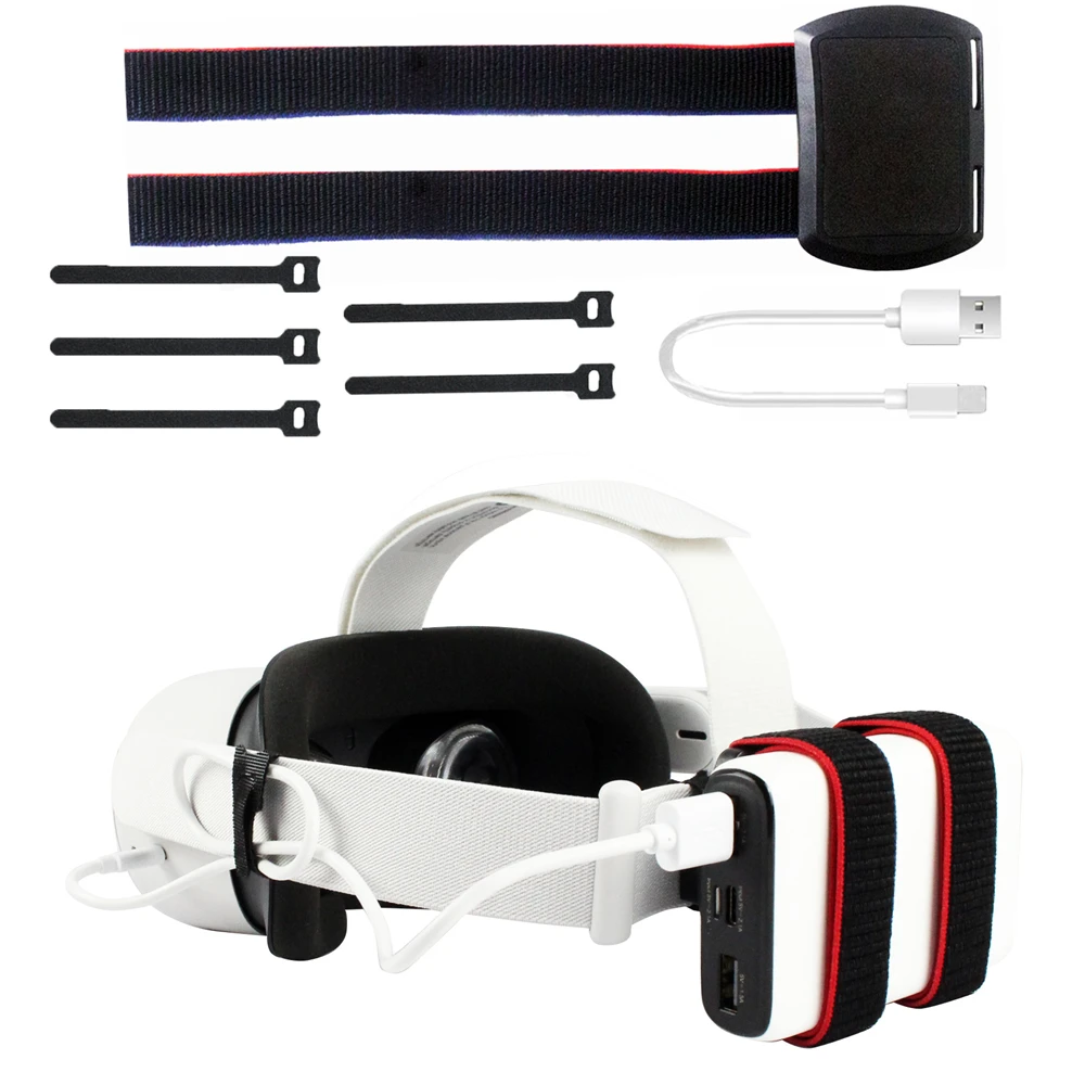 Mobile External Power Fixing Strap for Meta Quest 3 VR Accessories VR Glasses Parts Power Fixing Strap Clip Kit
Mobile External Power Fixing Strap for Meta Quest 3 VR Accessories VR Glasses Parts Power Fixing Strap Clip Kit