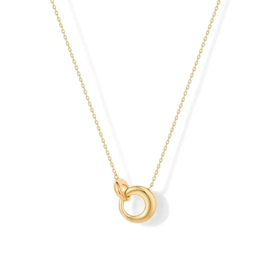 14K Gold Plated Dainty Interlock Pendant Necklace for Women Circle Link Pendant Necklaces
14K Gold Plated Dainty Interlock Pendant Necklace for Women Circle Link Pendant Necklaces