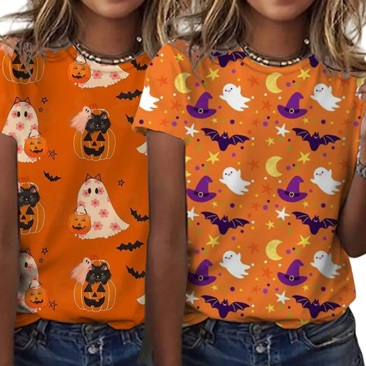 New Fashion Halloween Printed Breathable Comfortable Home Top Women Street Beach Party Casual Round Neck Short Sleeved T-shirt
New Fashion Halloween Printed Breathable Comfortable Home Top Women Street Beach Party Casual Round Neck Short Sleeved T-shirt