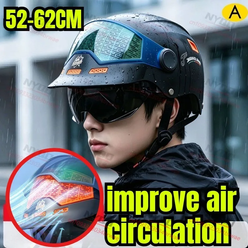 Motorcycle Helmet Summer Sunscreen Half Helmet New Sunscreen and Rainproof Male and Female Electric Vehicle Protective Helmet
Motorcycle Helmet Summer Sunscreen Half Helmet New Sunscreen and Rainproof Male and Female Electric Vehicle Protective Helmet