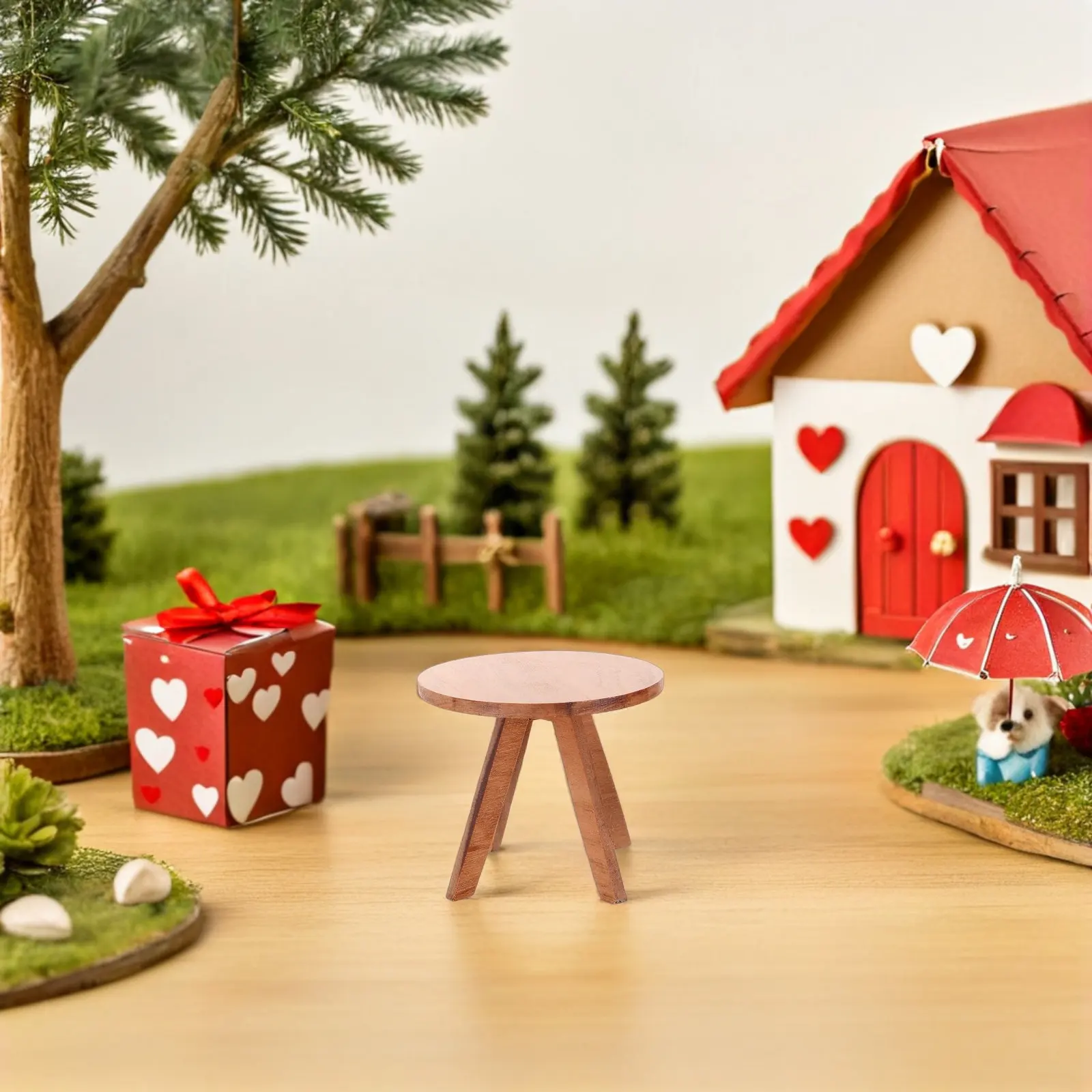 2Pcs Miniature Dollhouse Round Cherry Wood Table Set Mini Wooden Furniture for Classroom Living Room Decoration Accessories
2Pcs Miniature Dollhouse Round Cherry Wood Table Set Mini Wooden Furniture for Classroom Living Room Decoration Accessories