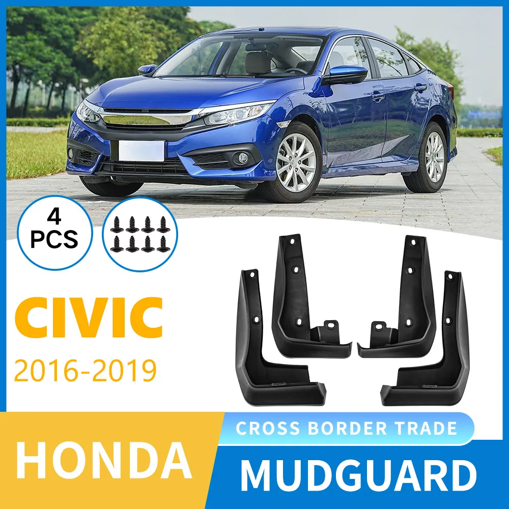 For Honda Civic 2016-2019 car tire mudguard skin,Mudflaps Front Rear Flares Splash Guards Cover Car Accessorie 
For Honda Civic 2016-2019 car tire mudguard skin,Mudflaps Front Rear Flares Splash Guards Cover Car Accessorie