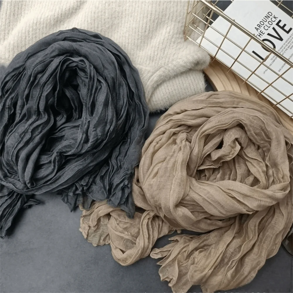Versatile Vintage Cotton Linen Scarf Retro Luxury Brand Designer Pleated Printed Scarf Long Shawl Wrap For Spring Autumn Winter
Versatile Vintage Cotton Linen Scarf Retro Luxury Brand Designer Pleated Printed Scarf Long Shawl Wrap For Spring Autumn Winter