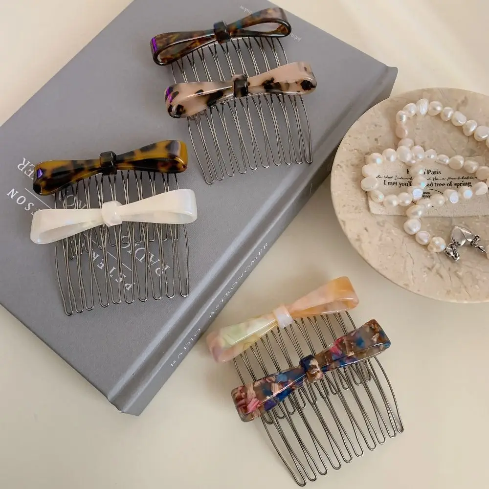 Teeth Acetic Acid Bow Hair Comb Fixed Combs Barrettes Bow Hair Clip Styling Tool Korean Style Headwear Bowknot Hairpin Girl
Teeth Acetic Acid Bow Hair Comb Fixed Combs Barrettes Bow Hair Clip Styling Tool Korean Style Headwear Bowknot Hairpin Girl