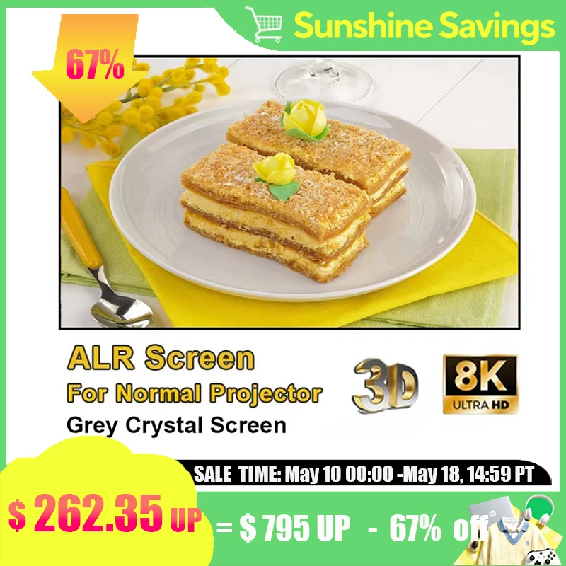 Ambient Light Rejecting Grey Crystal ALR 72-150 Inch Fixed Thin Frame Projector Screen for Home Theater Projection 4K 3D
Ambient Light Rejecting Grey Crystal ALR 72-150 Inch Fixed Thin Frame Projector Screen for Home Theater Projection 4K 3D