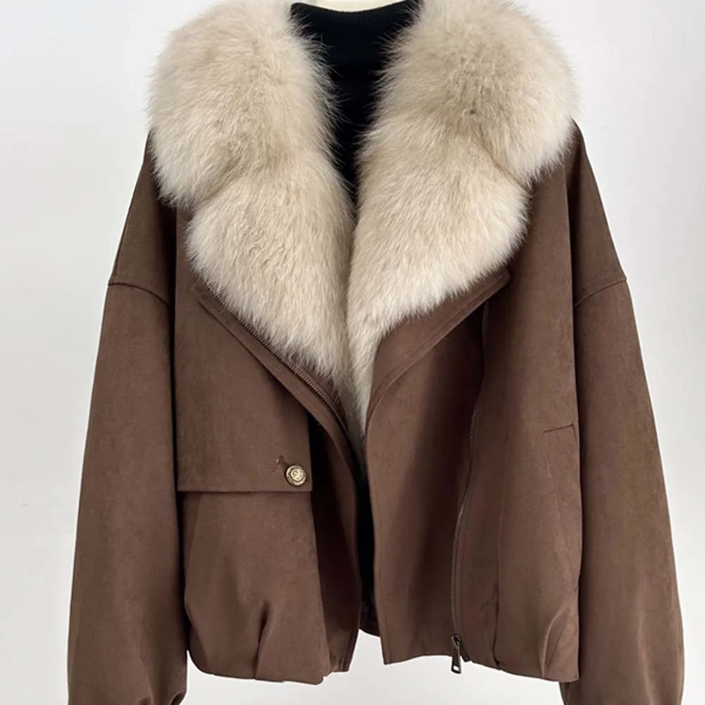 2025 Hot Sale New Winter Natural Fox Fur Collar Goose Down Jacket Women Motorcycle Suit Luxury Puffer Jackets Clothing
2025 Hot Sale New Winter Natural Fox Fur Collar Goose Down Jacket Women Motorcycle Suit Luxury Puffer Jackets Clothing